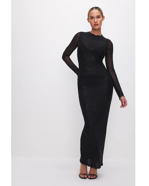 Mesh Long Sleeve Maxi – Altitude Designer Clothing Store