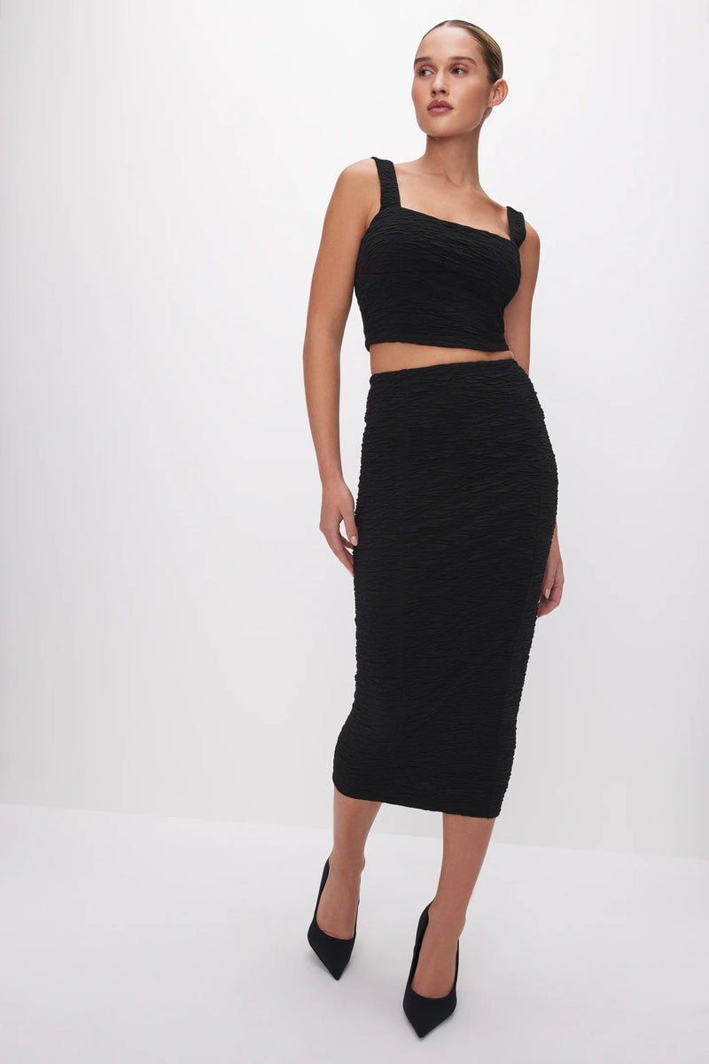 Ruched Maxi Skirt