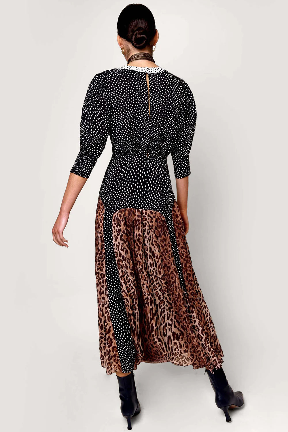 meg leopard polka dot midi dress Meg – Altitude Designer Clothing Store