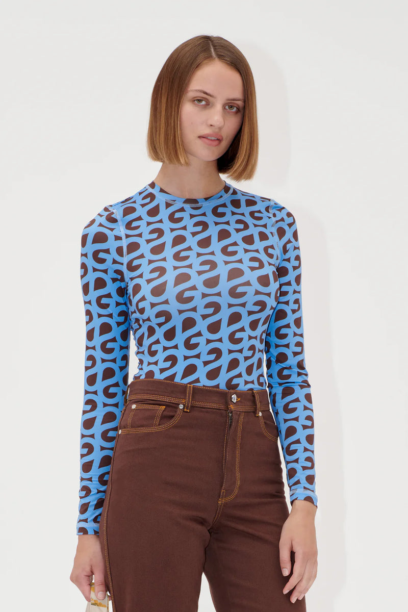 Elastic Long Sleeve Top