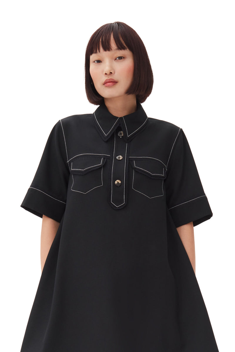 Crepe Sable Mini Dress