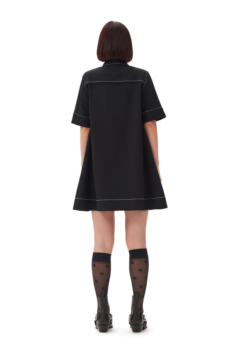 Crepe Sable Mini Dress