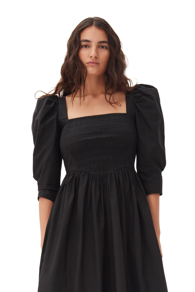 open back smock dress WOMEN'S SLEEVELESS OPEN BACK SMOCK FRONT POCKETS SIDE SLIT MAXI DRESS