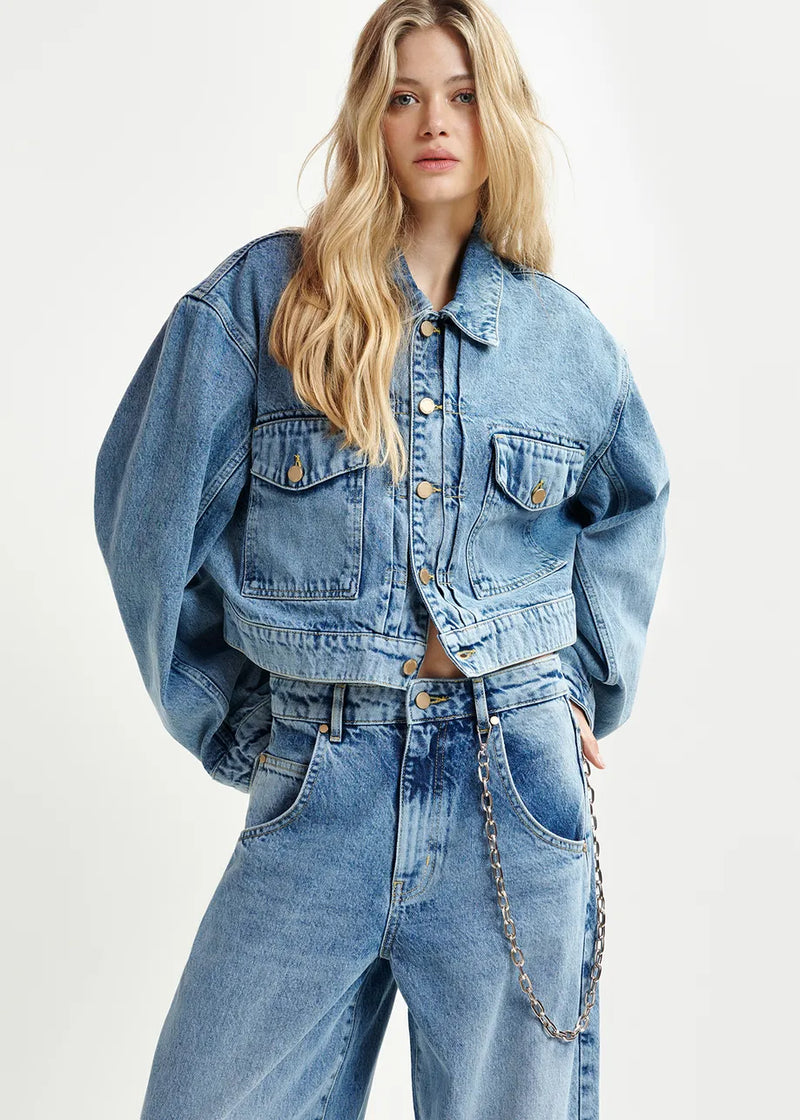 Hespero Cropped Jeans Jacket