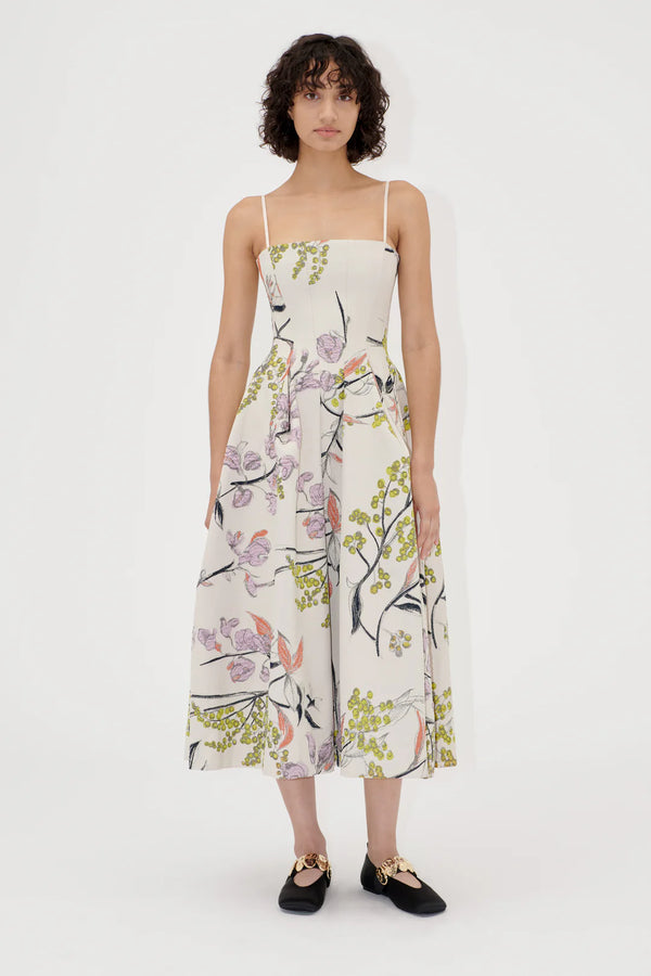 Woven Jacquard High Volume Dress