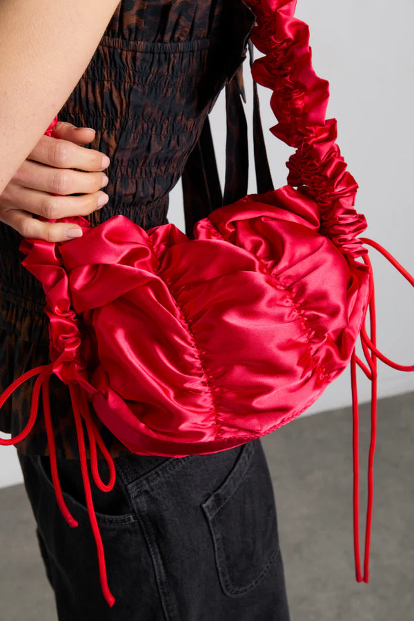 Ruched Satin Bag