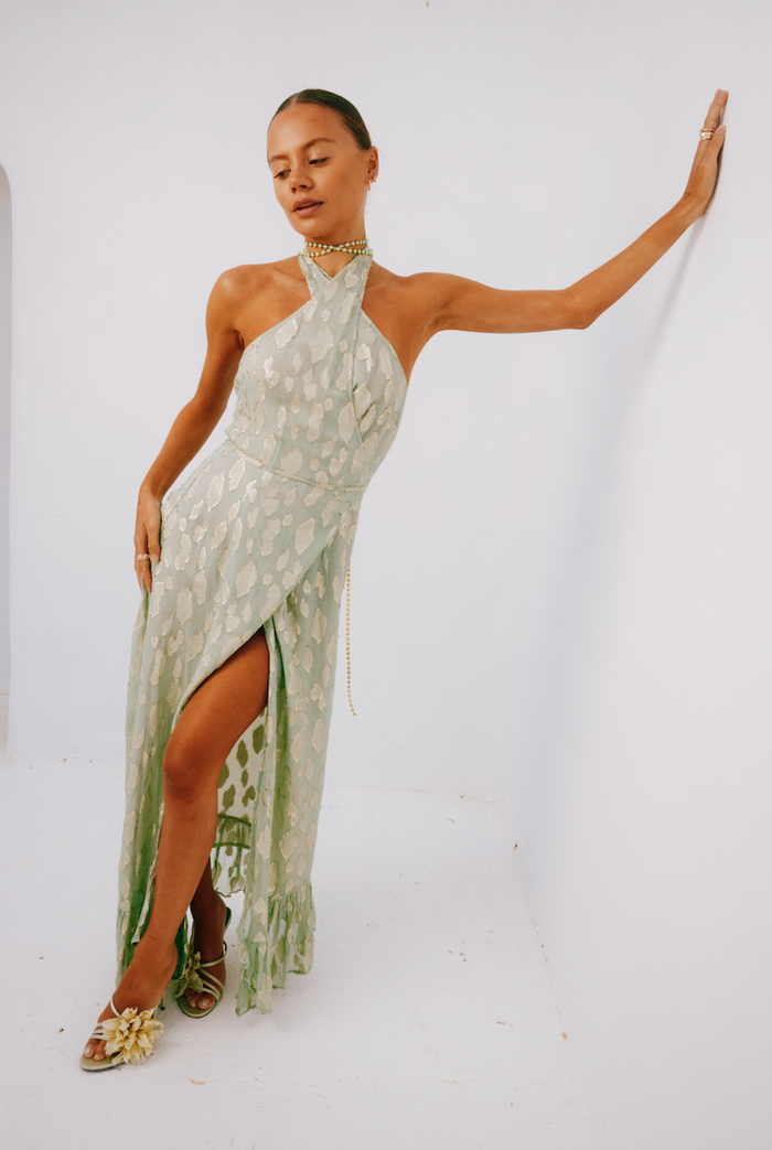 Sage Freya Jacquard Maxi Dress – Altitude Designer Clothing
