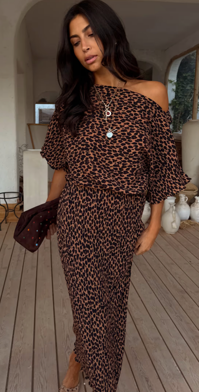 Women's Lucia Leopard Tilly Dress in Leopard - Size M