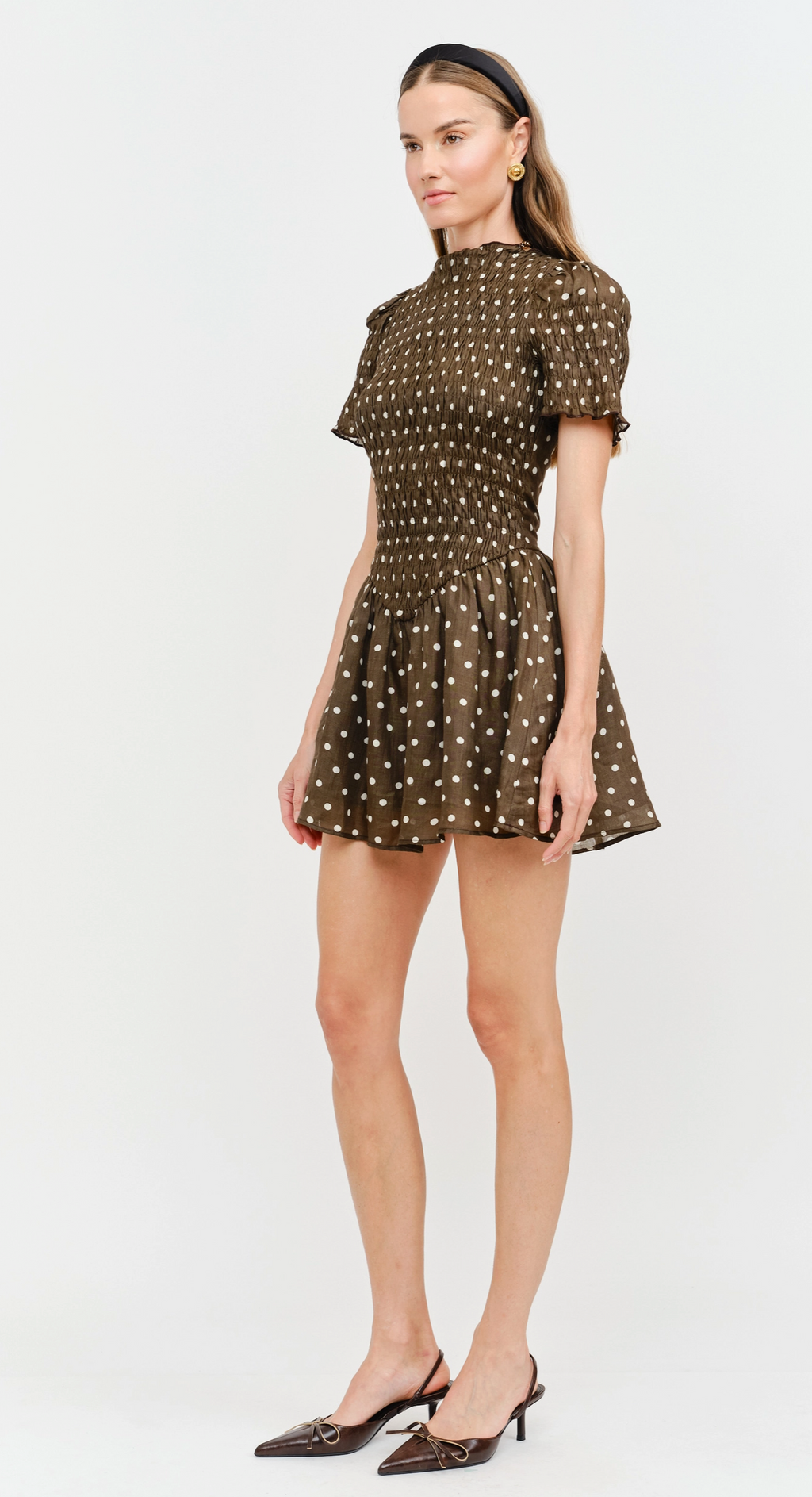 line and dot ophelia dress – Altitude Designer Clothing Store Color:Barley London Times T6588M - line silhouette Invisible back hayley