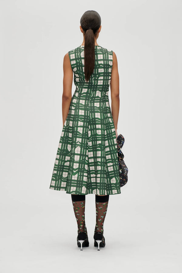 Sleeveless Gathered Midi