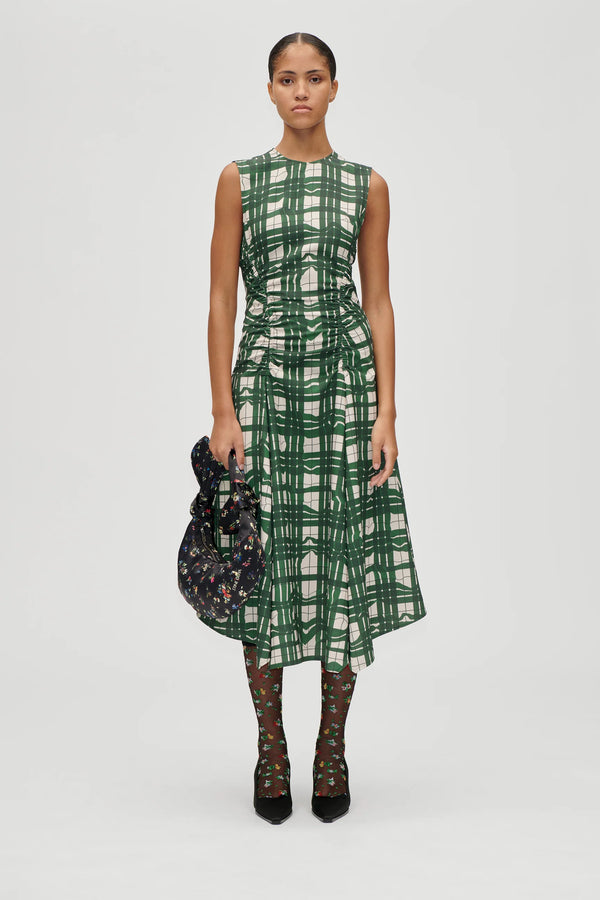 Sleeveless Gathered Midi