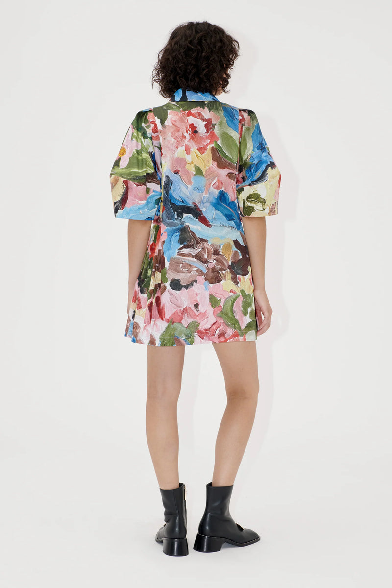 Structured Sleeve Mini Dress