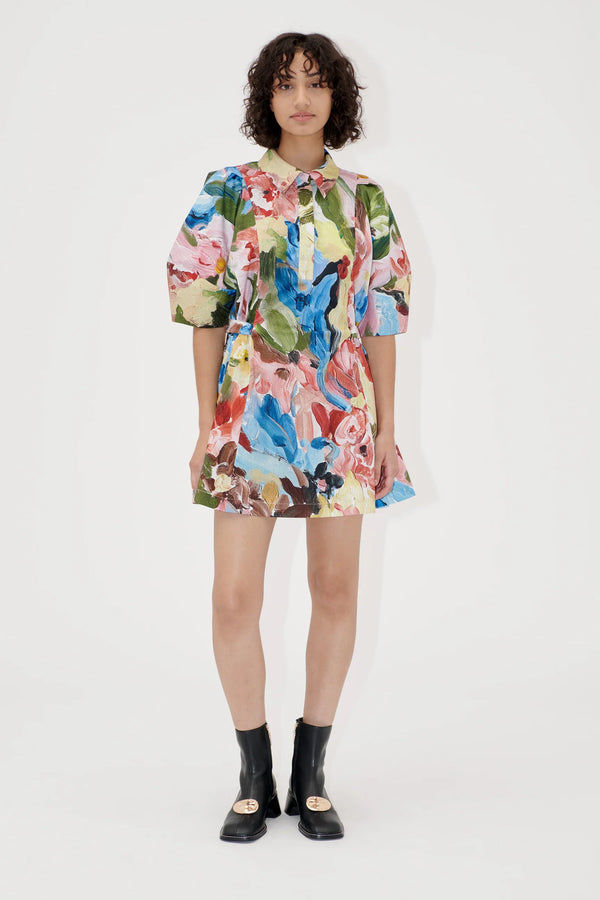 Structured Sleeve Mini Dress
