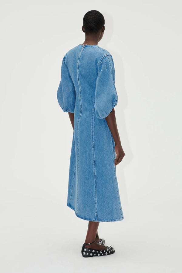 Volume Sleeve Midi Dress