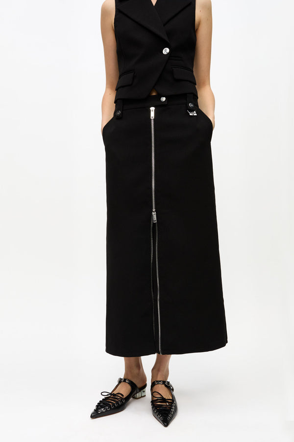 Bonded Crepe Long Skirt