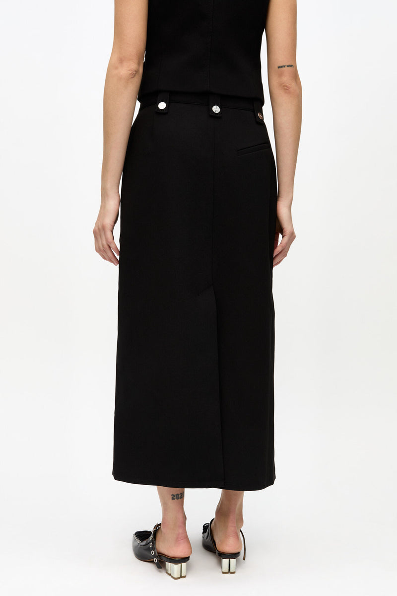 Bonded Crepe Long Skirt