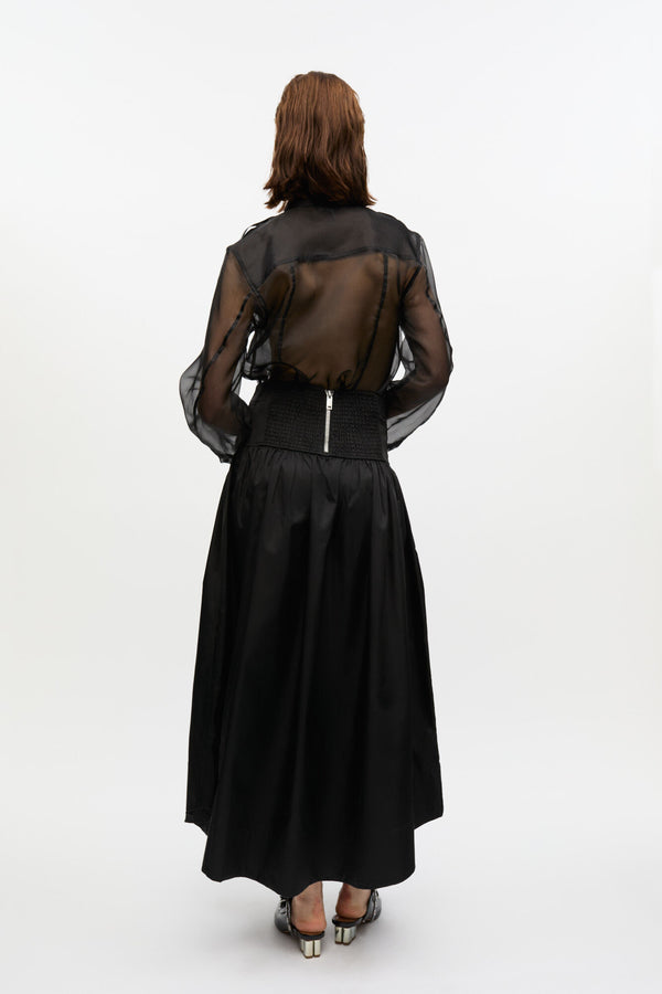 Duchess Nylon Long Pocket Skirt