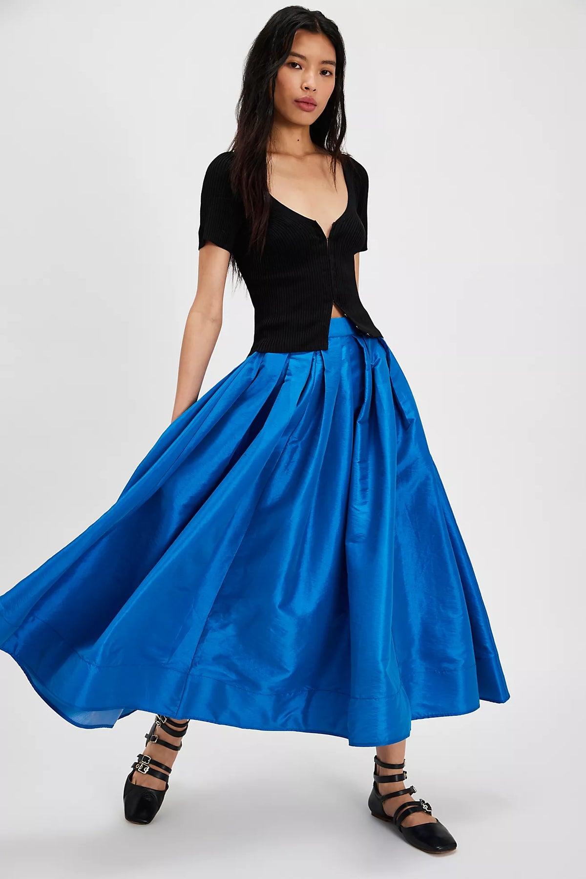 ★2023FW新作★threetimes★Emily skirt ☆2023FW新作☆threetimes☆Emily skirt (threetimes/スカート
