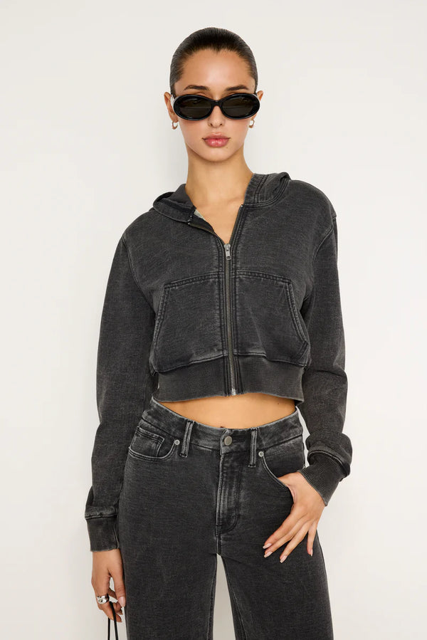 Jeanius Shrunken Zip Hoodie