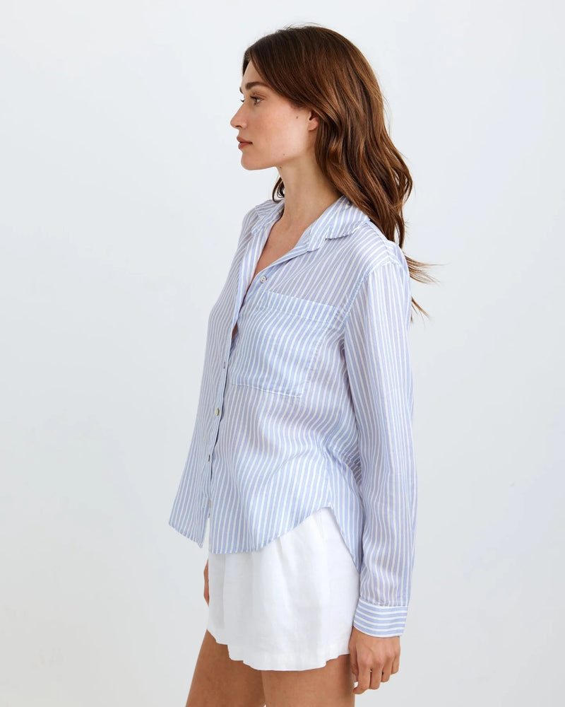 Split Back Button Down: Provence
