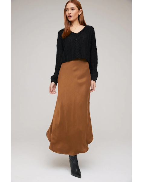 Asymmetric Side Slit Skirt