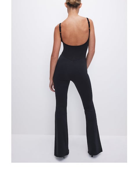 Compression Terry Scoop Jumpsuit