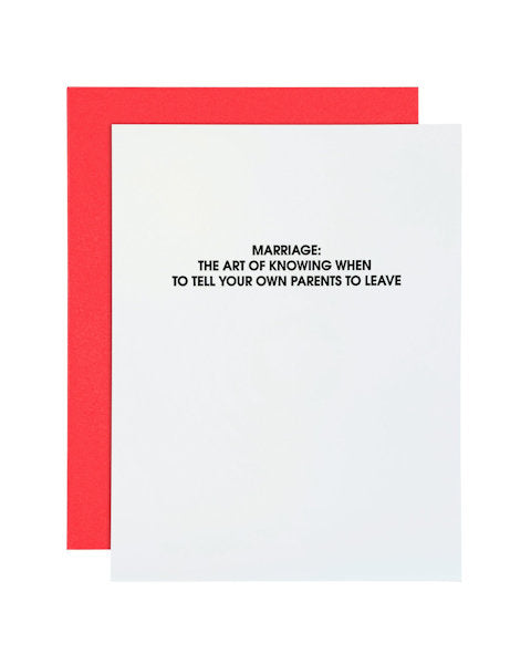 Marriage: The Art of Knowing When