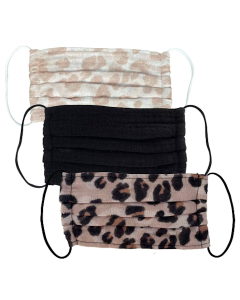 Cotton Mask 3pc Set - Leopard