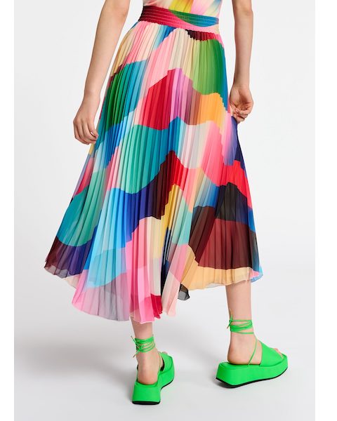 Drobali Pleated Midi Skirt