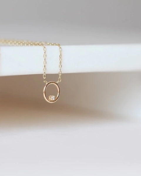 Full Moon White Diamond Necklace