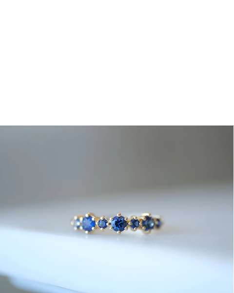 Orbit Ring -Blue Sapphire