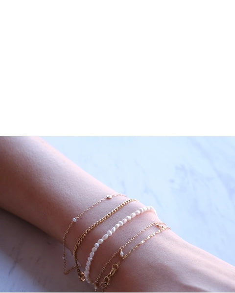 Pearl Rice Bracelet 7"